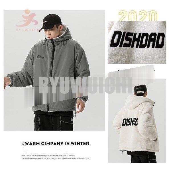 有名な高級ブランド アウター もこもこ ジャケット ムートンコート 秋冬 暖かい 防寒防風 おしゃれ 厚手 裏起毛 裏ボア フード付き フリースコート ムートンコート 両面着 リバーシブル ボアジャケット ムートンジャケット メンズ リバーシブル コート アウター Www