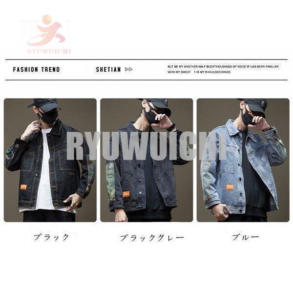 デニムジャケット メンズ デニム 作業服 作業着 Gジャン 迷彩 切り替え