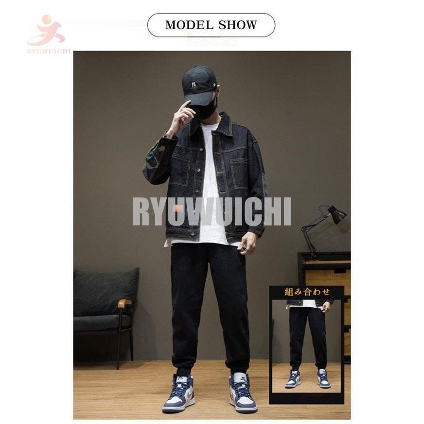 デニムジャケット メンズ デニム 作業服 作業着 Gジャン 迷彩 切り替え