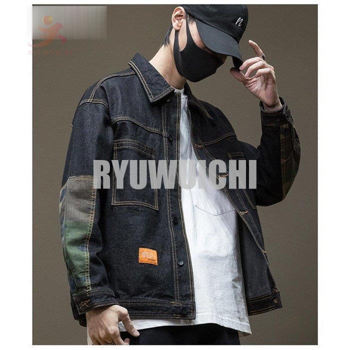 デニムジャケット メンズ デニム 作業服 作業着 Gジャン 迷彩 切り替え
