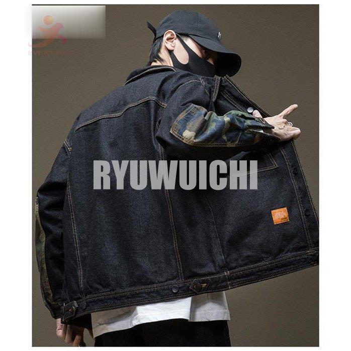 デニムジャケット メンズ デニム 作業服 作業着 Gジャン 迷彩 切り替え