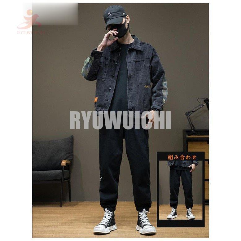 デニムジャケット メンズ デニム 作業服 作業着 Gジャン 迷彩 切り替え