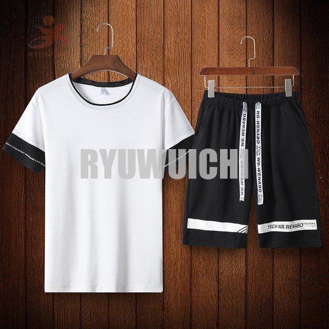 セットアップ メンズ 上下 スウェット スウェットセットアップ ハーフパンツ クロップドパンツ ショートパンツ 大きいサイズ 白 黒 C3p12y4mm2 ウエア Tdsc Sn