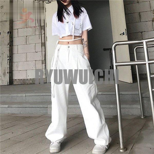 2023SS Y’s ワイズ カッコいい！プリントサルエルパンツ白 サルエルパンツ ワイドパンツ レディース 夏 リラックス 綿麻 麻混