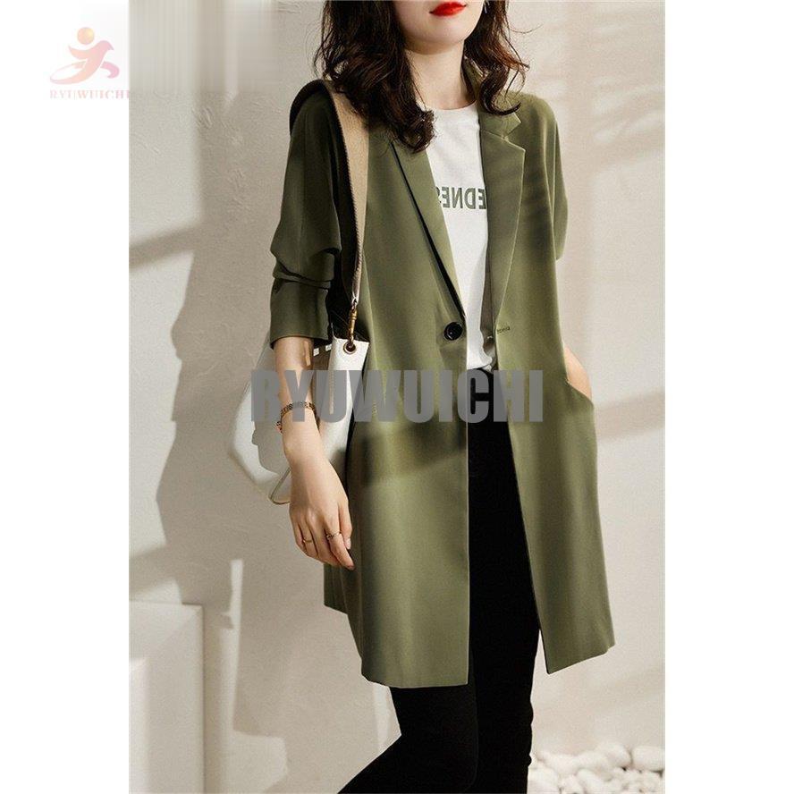 ステンカラーコート レディース ロング丈 ジャケット テーラードコート ビジネスコート スーツコート 羽織 韓国 細身 ブランド 大きいサイズ 通勤 仕事 秋冬 Ry10 Lpnsm2439 龍一ストア 通販 Yahoo ショッピング