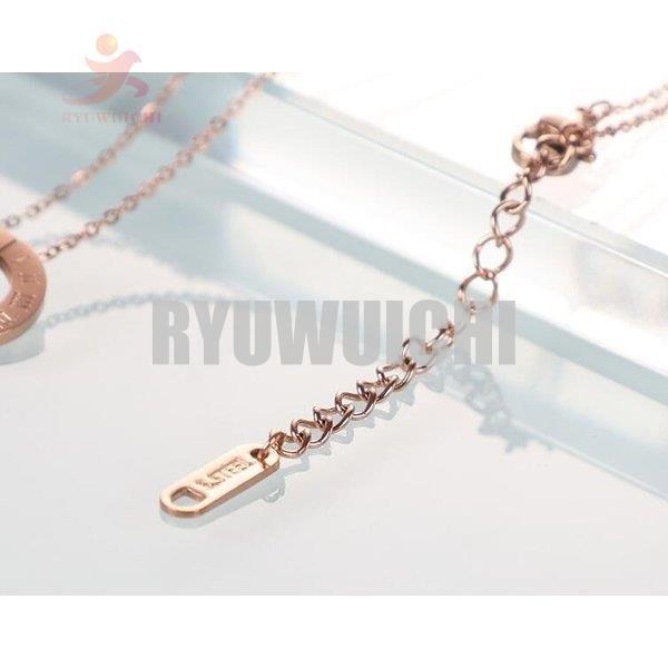 ネックレス レディース メンズ ダブルリングネックレス アクセサリー ラインストーン ステンレス ピンクゴールド K18GP ダイヤ 誕生日プレゼント :ry1022-essd285:龍一ストア 通販 ブレスレット レーディス ダブルリング K18GP