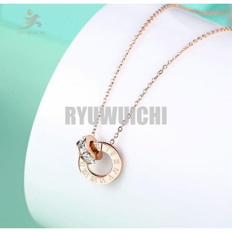 ネックレス レディース メンズ ダブルリングネックレス アクセサリー ラインストーン ステンレス ピンクゴールド K18gp ダイヤ 誕生日プレゼント Ry1022 Essd300 龍一ストア 通販 Yahoo ショッピング