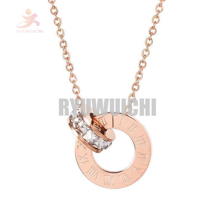 ネックレス レディース メンズ ダブルリングネックレス アクセサリー 