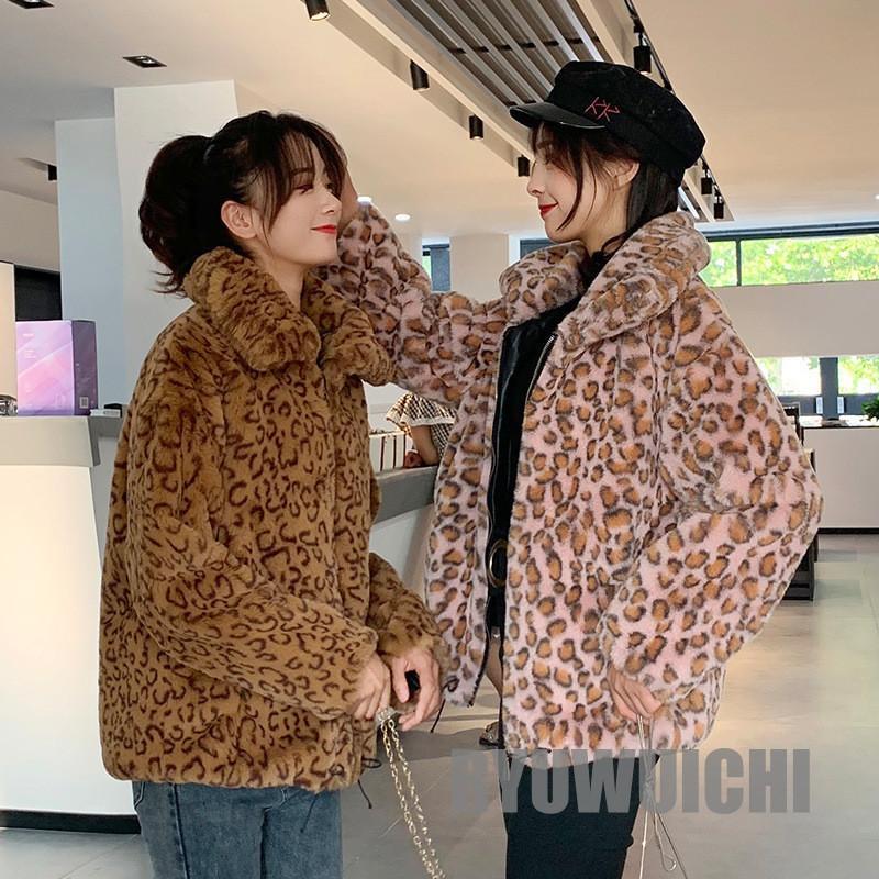 ファーコート レディース ヒョウ柄コート 可愛い 防風 アウター