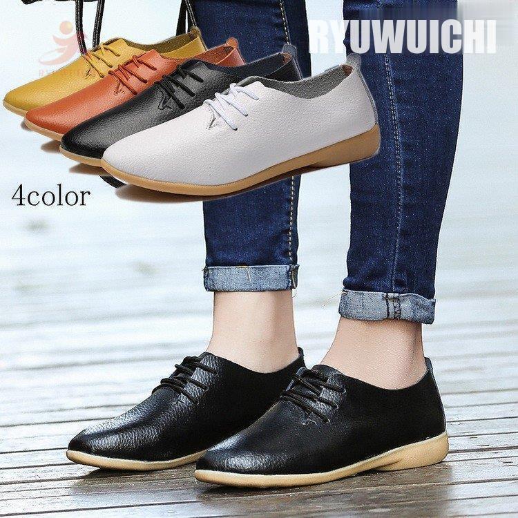 スニーカー カジュアルシューズ レディース 靴 革靴 柔らかい 軽量 ローヒール 防水 歩きやすい 疲れない Ry1103 Abpk176 龍一ストア 通販 Yahoo ショッピング