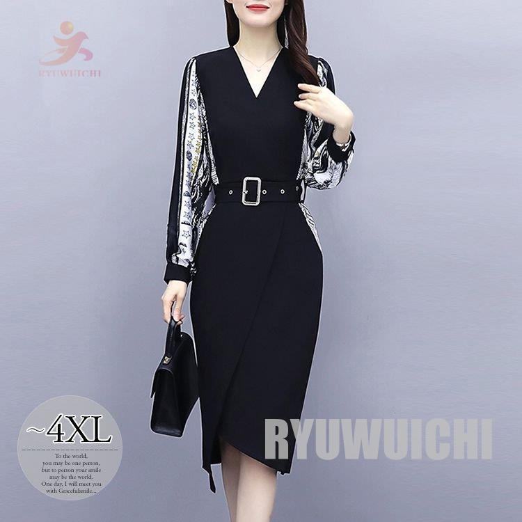 ワンピース イラスト 切り替えデザイン ウエストマーク 大きいサイズ カシュクール お出かけ 大人可愛い 食事会 お出かけファッション かわいい 清楚 Ry1103 Gralyq1071 龍一ストア 通販 Yahoo ショッピング