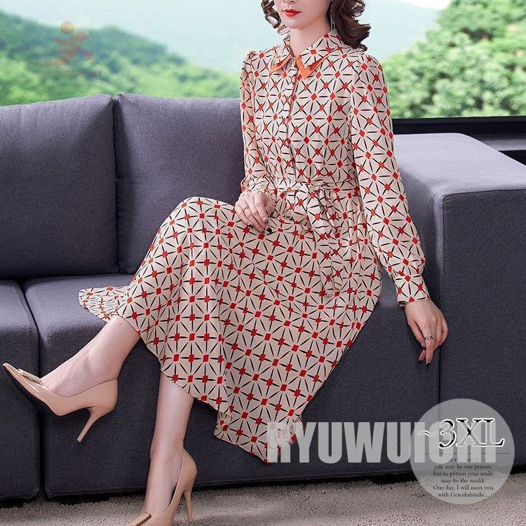 超新作 ワンピース 襟付き ウエストリボン Aライン 総柄プリント クラシカル デート きれいめ 母親 ディナー キレイ目 お出かけ フェミニン リモート クール ワンピース 商品到着後レビューと評価を書く 問い合わせページ にご連絡頂ければ850円返金致します