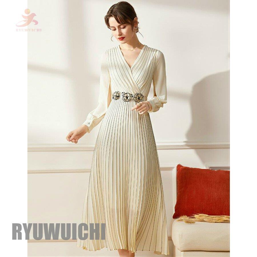 高質で安価 ワンピース 透け感 プリーツ ウエストマーク カシュクール 無地 フェミニン お出かけファッション 清楚 休日 お出かけ 母親 定番 ママ 休日スタイル パーティドレス サイズ Xl Binghamtonhots Com