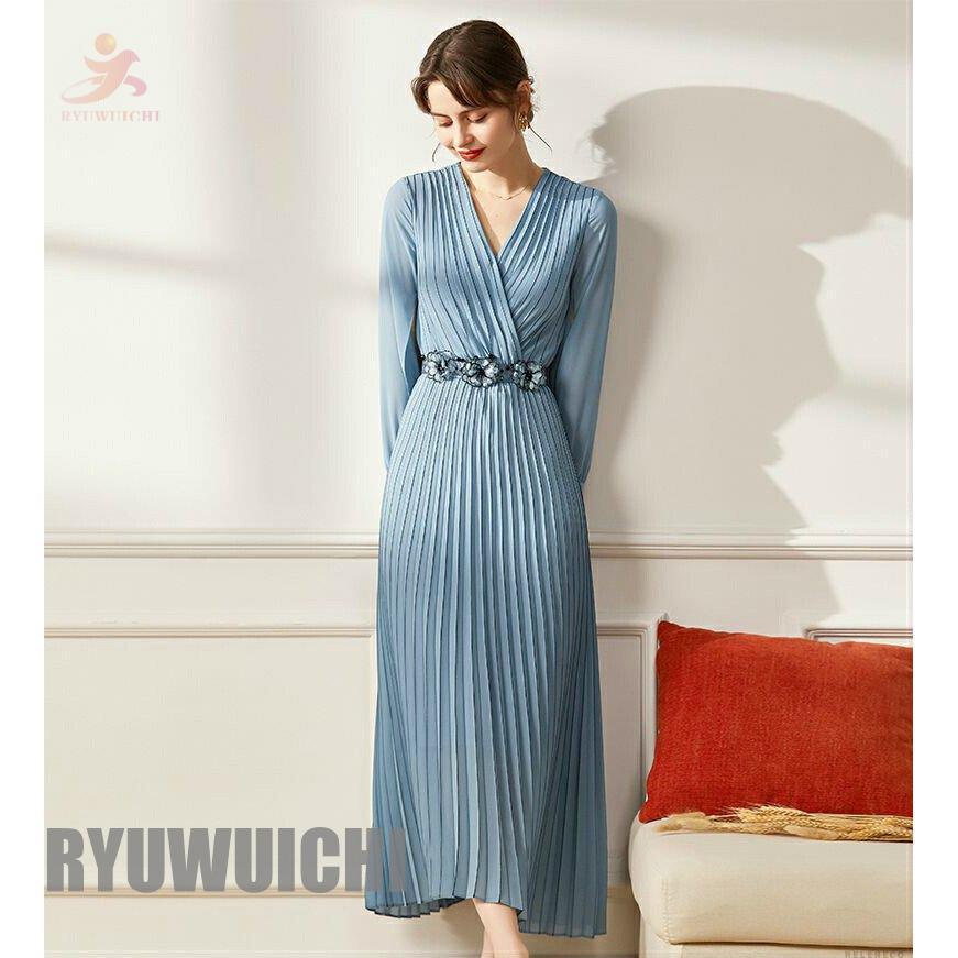 高質で安価 ワンピース 透け感 プリーツ ウエストマーク カシュクール 無地 フェミニン お出かけファッション 清楚 休日 お出かけ 母親 定番 ママ 休日スタイル パーティドレス サイズ Xl Binghamtonhots Com