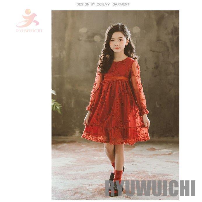 ワンピース 子供 ベビー  長袖 女の子 レース 可愛い ベビードレス ガールズ おしゃれ キッズ 女の子服 春秋の画像