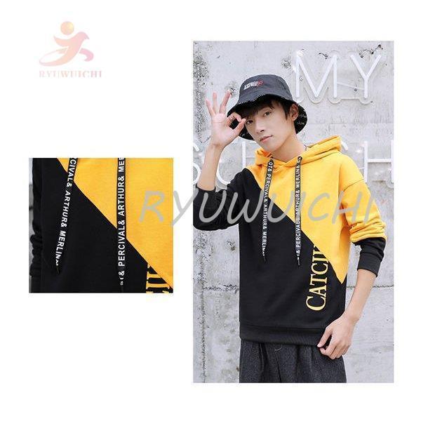 国内正規総代理店アイテム パーカー 秋物 メンズ トレーナー 長袖 服 秋 ミックスカラー スウェット トレーナー メンズ 秋服 メンズ おしゃれ フード付き シンプル アウター パーカー サイズ L Www Sohojapanesedining Com