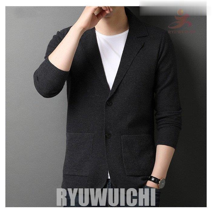 メンズジャケット ニットカーディガン アウター 春秋 ビジネス 紳士用