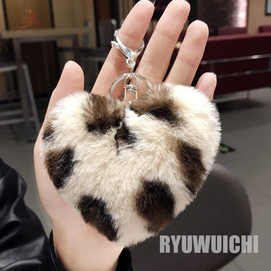 レオパード柄 バッグチャーム 大人 かわいい ファーチャーム