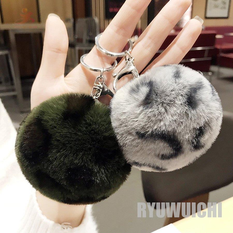 レオパード柄 バッグチャーム 大人 かわいい ファーチャーム