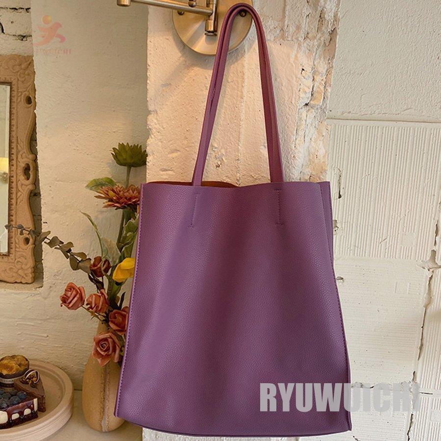 極美品 Felisi ビジネストートバッグ 紫 パープル 肩がけ 大容量 inka