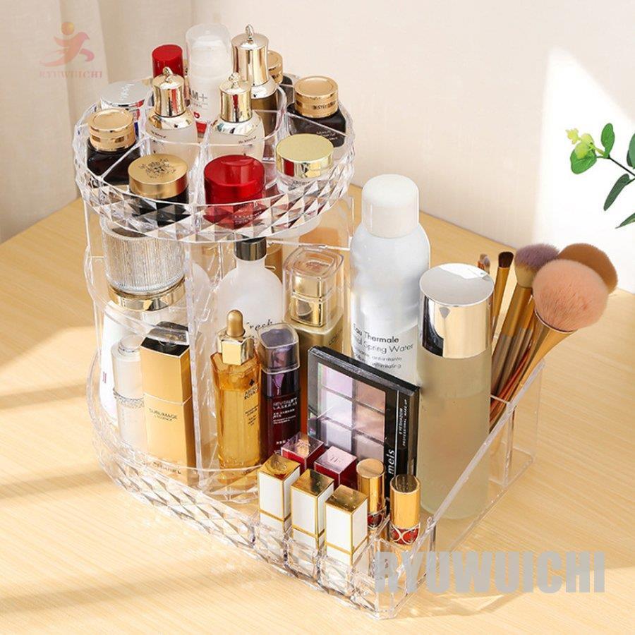コスメボックス レディース 化粧品収納ケース 回転360度タワー型 収納