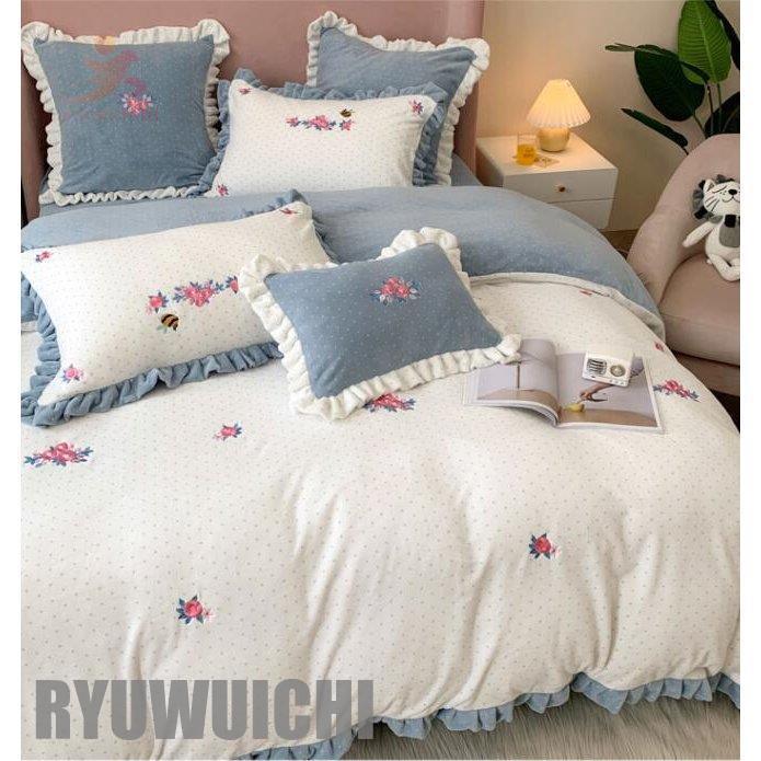 安いそれに目立つ 敷き布団カバー 掛け布団カバー ダブル セミダブル 布団カバー 暖かい 可愛い 寝具カバーセット フランネル 秋冬 4点セット 枕 カバー 保温 厚手起毛 掛け布団カバー カラー 写真通り Possibletraducoes Com Br