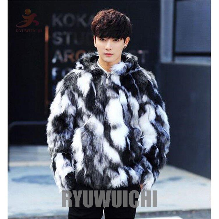 7849円 22 新作 毛皮コート ファーコート メンズ ショートコート フェイクファー ファージャケット アウター おしゃれ 長袖 防寒コート 暖かい かっこいい メンズファッション
