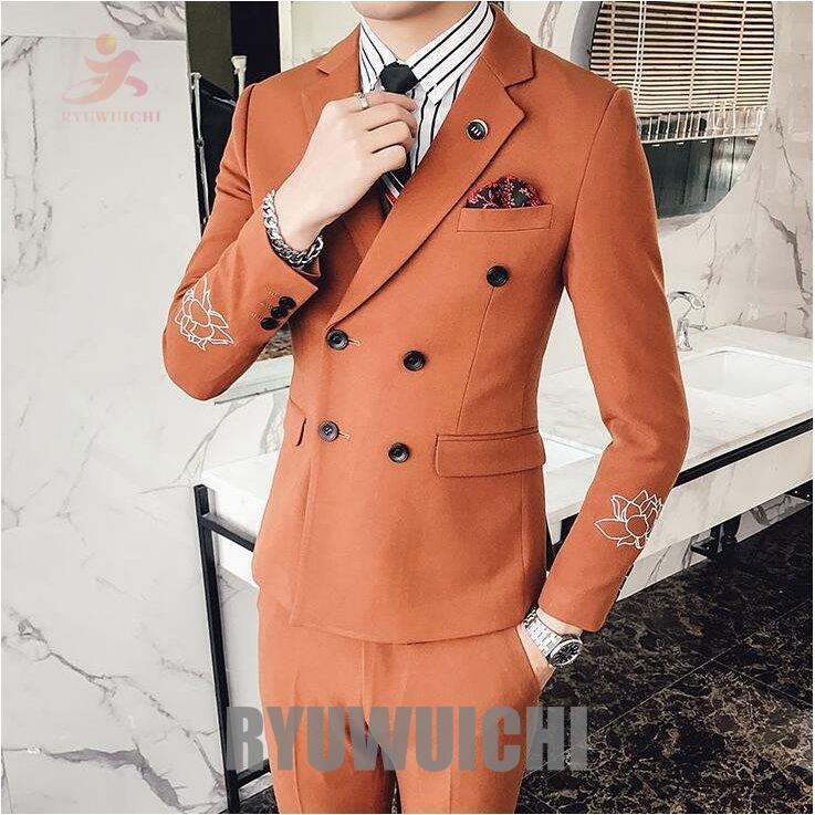 NEW FAST ダブルボタン テーラードジャケット 50 XL fkip.unmul.ac.id