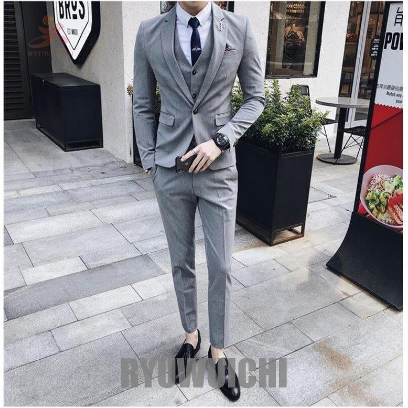 お礼や感謝伝えるプチギフト 面接 入社 卒業式 発表会 スーツ 卒園式 事務服 制服 2色入 メンズ ジャケット ズボン ベスト 3点セット 高級 オフィス 通勤 セットアップ 3点セット メンズスーツ ビジネス 着痩せ オフィス Ol 通勤 宴会 スーツ フォーマル Helendoron Pe