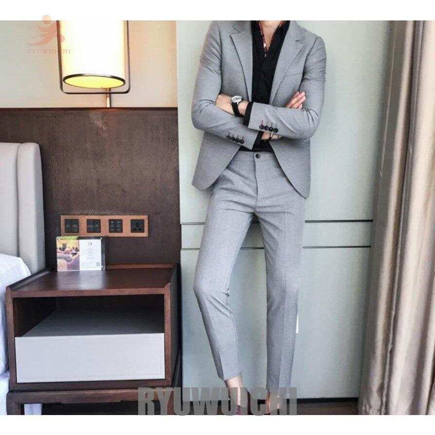 お買い得 一つボタン 春夏 ２点セット 高品質 メンズスーツ 長袖 カジュアル スリム ビジネス 無地 ジャケット 九分丈パンツ 大きいサイズ 代30代40代 Ol 結婚式 カジュアルスーツ サイズ M Readingtherapycenter Com
