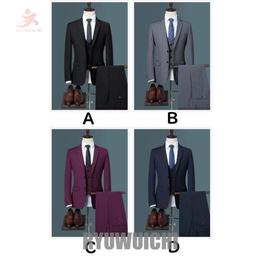 スリーピース スーツ メンズ ビジネススーツ 上下セット カジュアルスーツ 通勤 礼服 細身 二次会 披露宴 結婚式 パーティー スーツセット 男性スーツ 父の日 Ry16 Fastnkxg2179 龍一ストア 通販 Yahoo ショッピング