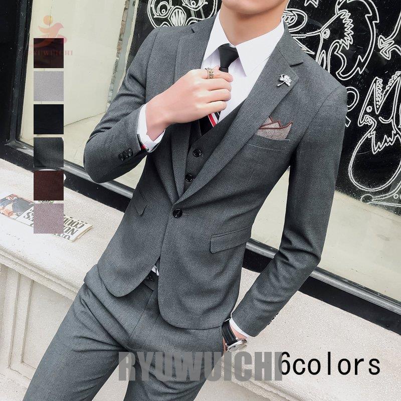 ビジネススーツ メンズ フォーマル セットアップ 細身 結婚式 カジュアルスーツ 3点セット 通勤 新生活 スリーピース スーツ 二次会 披露宴 パーティー 3xlまで Ry16 Fastnkxg714 龍一ストア 通販 Yahoo ショッピング