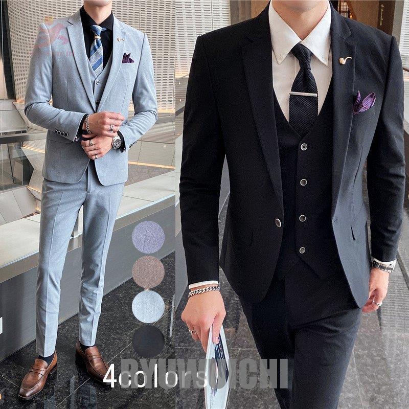 ビジネススーツ おしゃれ フォーマルスーツ 3ピーススーツ メンズ 上下セット カジュアルスーツ 大きいサイズ 結婚式 紳士服 新作 ビジネス 披露宴 二次会 細身 Ry16 Fastnkxg723 龍一ストア 通販 Yahoo ショッピング