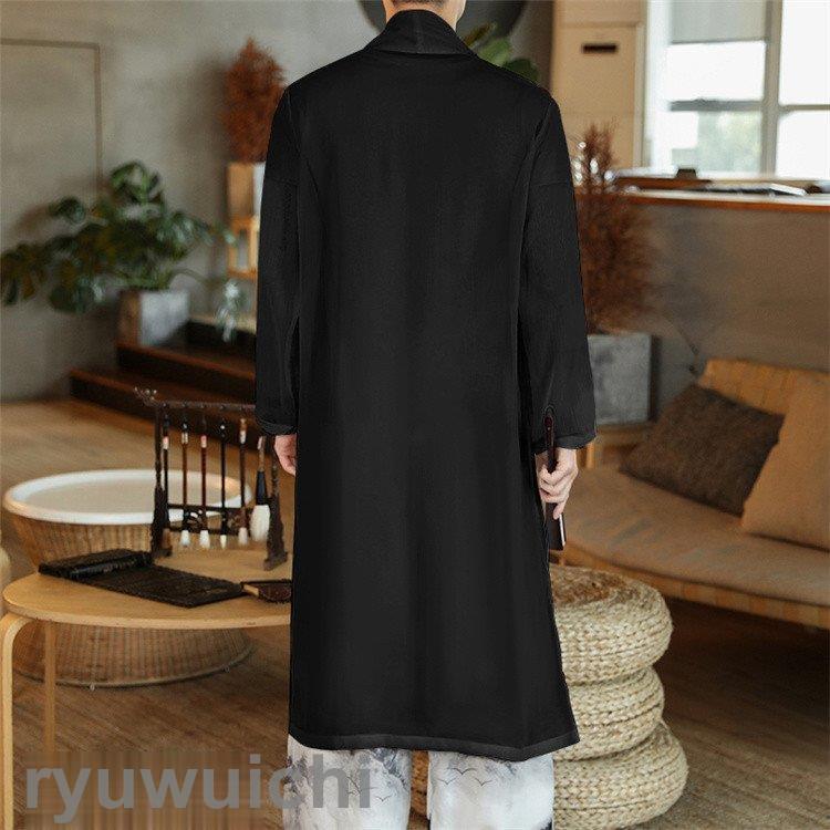 羽織 メンズ ロング丈 和風 はおり リネンコート 綿麻 カジュアル 甚平 無地 着物 四季適用 浴衣風 男性 大きいサイズ おしゃれ 父の日 プレゼント 羽織 メンズ ロング丈 和風 はおり リネンコート 綿麻 カジュアル 甚平