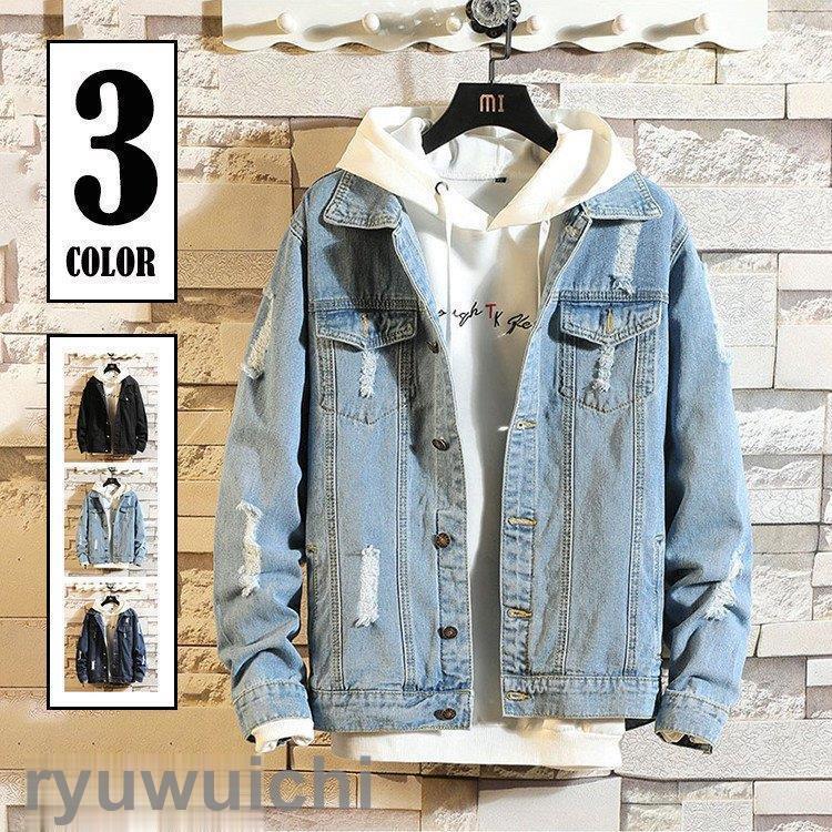 絶妙なデザイン ジャケット デニムジャケット メンズ ジージャン Gジャン ブルゾン アウター デニムジャケット メンズ ジージャン Gジャン ブルゾン ビンテージ 胸ポケット オシャレ 春 ダメージ ファッション アウター 春 秋