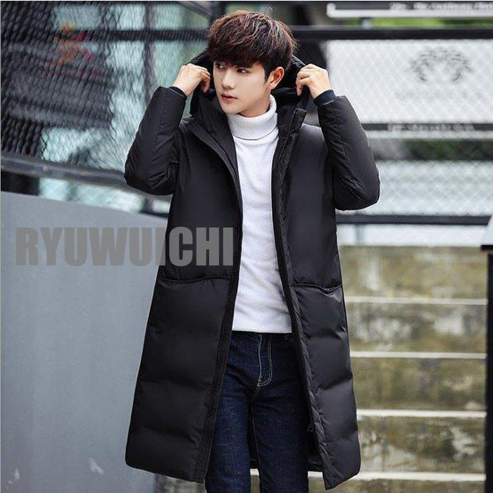 ダウンコート メンズ ロング丈 ダウンジャケット 無地 ライトダウン 大きいサイズ 防寒 防風 高品質 暖かい オフィス 通勤