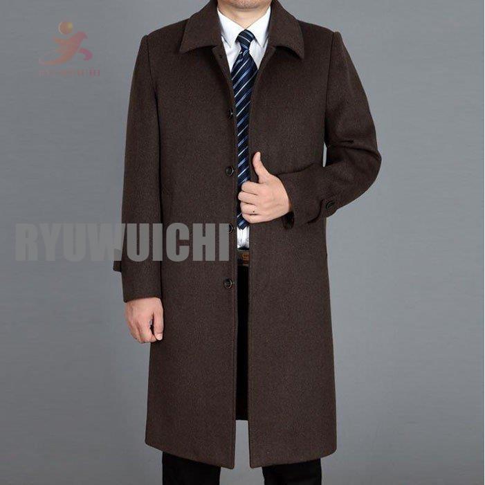 【国産】 チェスターコート メンズ 大きいサイズ アウター 無地 トレンチコート メンズ ロング丈 通勤 【1752933485】(10355円)