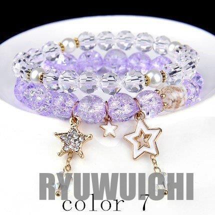 ブレスレット 母の日 星 月 花 イルカ ビーズ レディースブレスレット