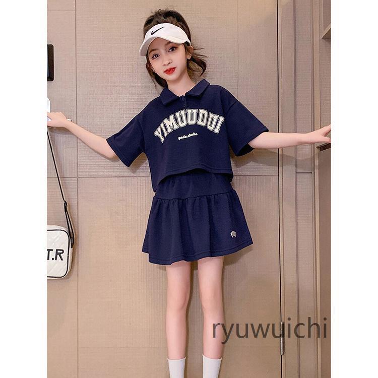 上下セット 女の子 キッズ 半袖Tシャツ ショートスカート
