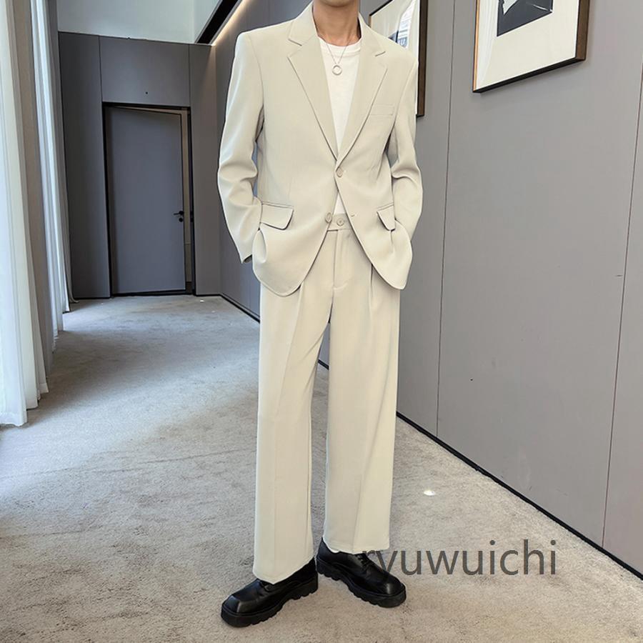 セットアップ メンズ テーラードジャケット パンツ スーツ シンプル  