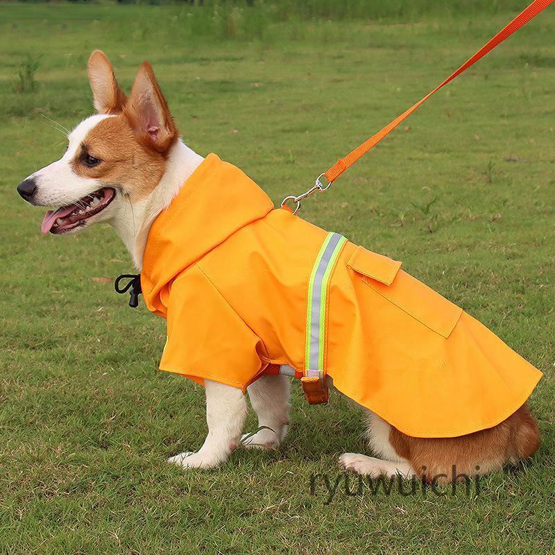 犬 レインコート レインポンチョ カッパ レイングッズ ペット用品 ペット服 犬用 フード付き 防水加工 防風 大型犬用 中型犬 着せやすい かわいい ペット雨具｜ryuwuichi｜20