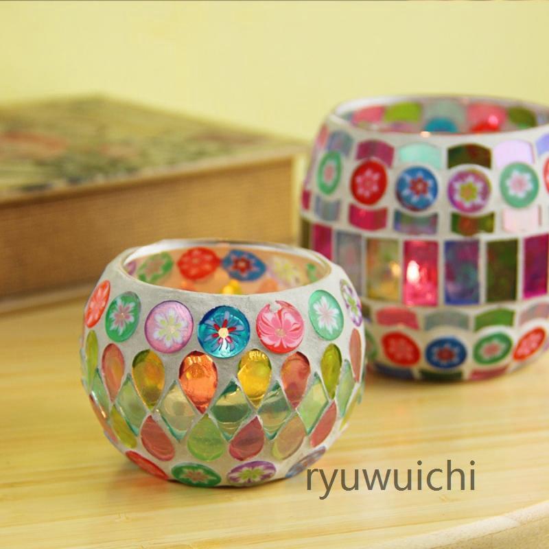 新品未使用　ティファニー　キャンドル　グラス　ホルダー　アロマ　ロウソク キャンドルスタンド ティファニー キャンドルホルダー ガラス