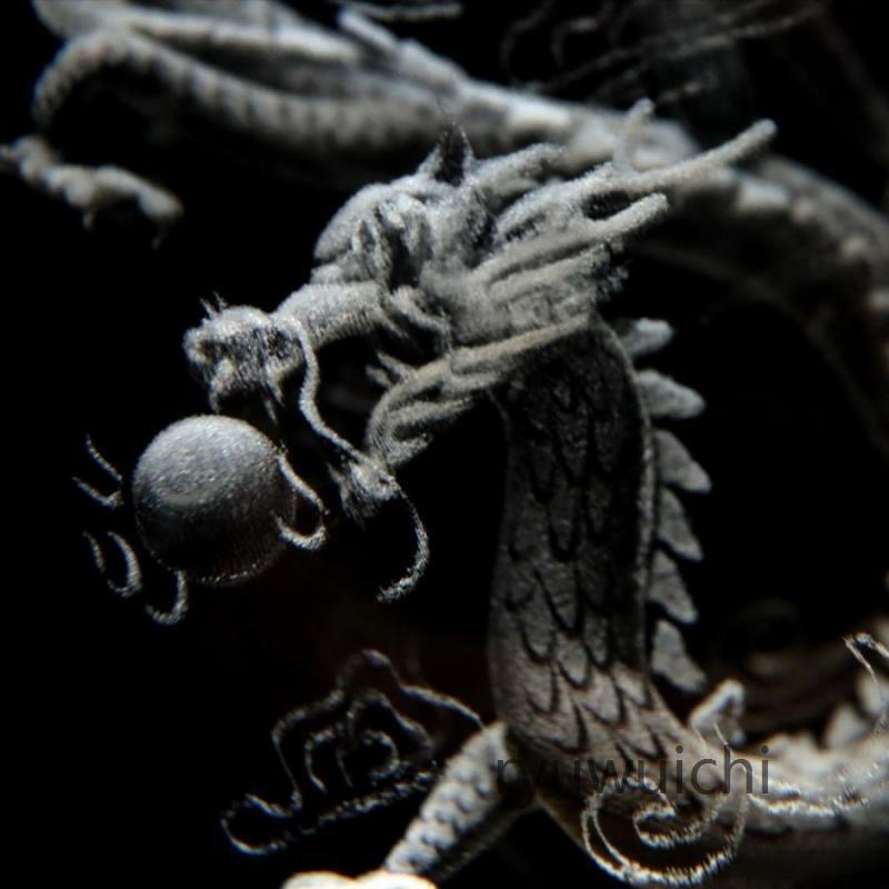 龍 クリスタルボール 龍神 干支 辰 置き物 人工水晶 丸玉 台座付き