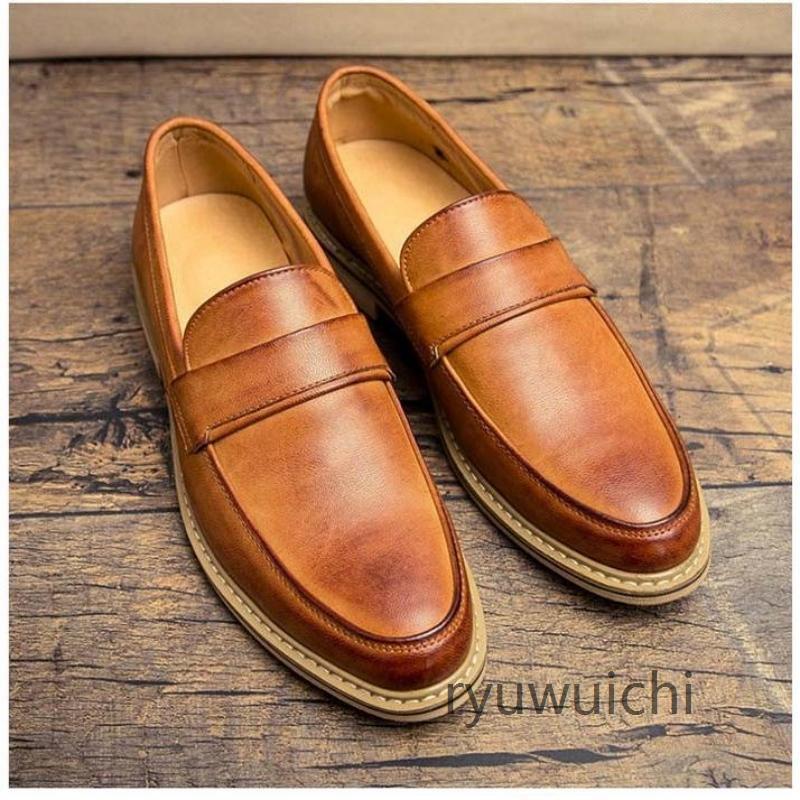 ビジネスシューズ 紳士靴 メンズ ローファー 革靴 レザーシューズ 皮靴