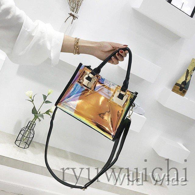 透明バッグ ビニールバッグ スケルトン ショルダーバッグ クリア