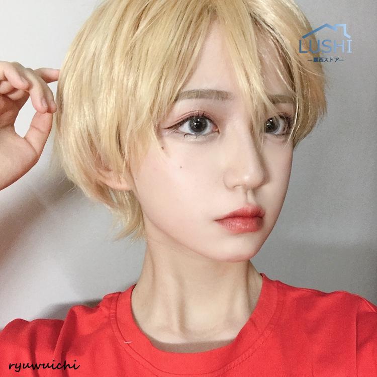 ウィッグ ショート メンズ レディース フルウィッグ  かつら ストレートヘア  ふわふわ 短い髪 変装  日常用 学生 面接 仕事 ネット付きの画像