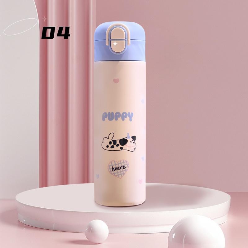 水筒 子供用 キッズ プレゼント 500ml カートゥーン ピンク おしゃれ