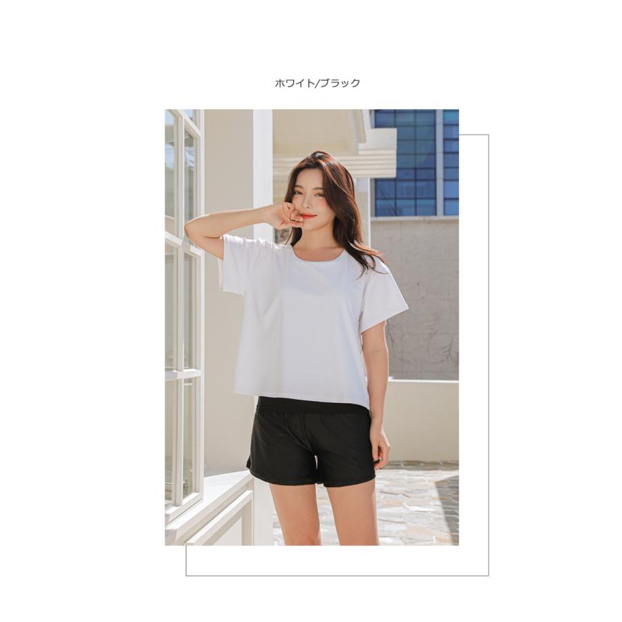 水着 レディース カバーアップ水着 体型カバー タンキニ 2点セット