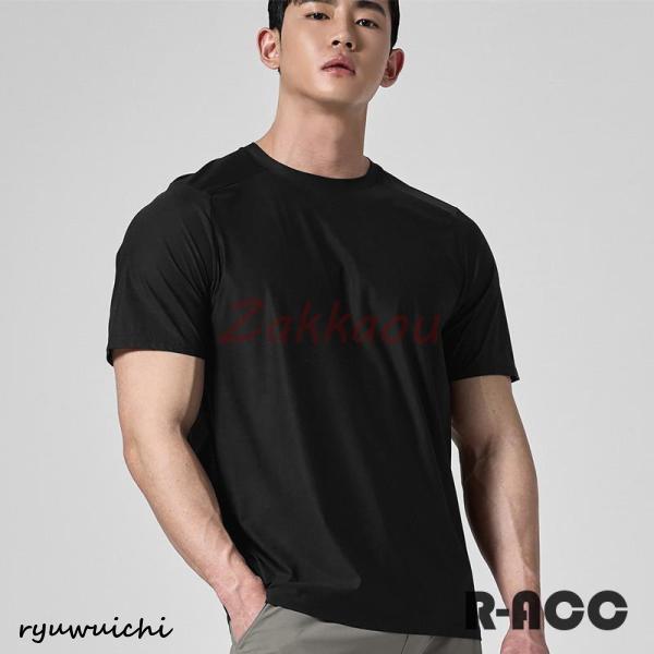 ジムウェア Tシャツ 半袖 トレーニング メンズ スポーツTシャツ 丸首