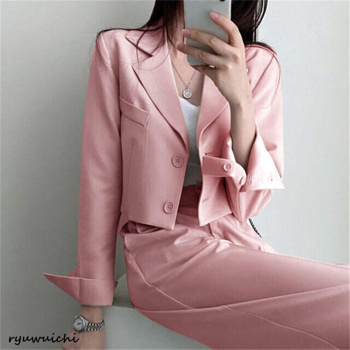 スーツ レディース セットアップ パンツスーツ 2点セット 説明会 結婚